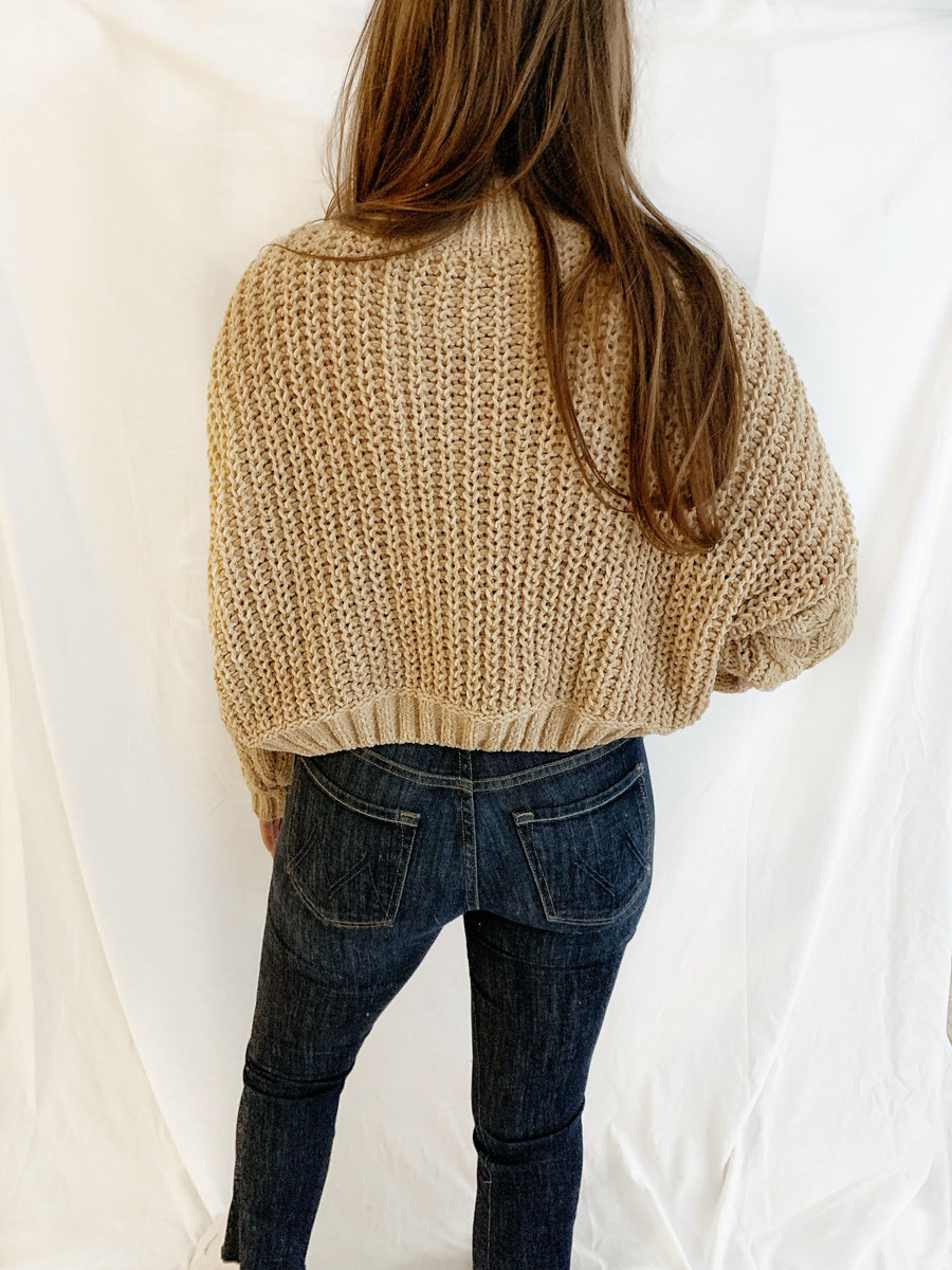 Cable Knit Chenille Sweater